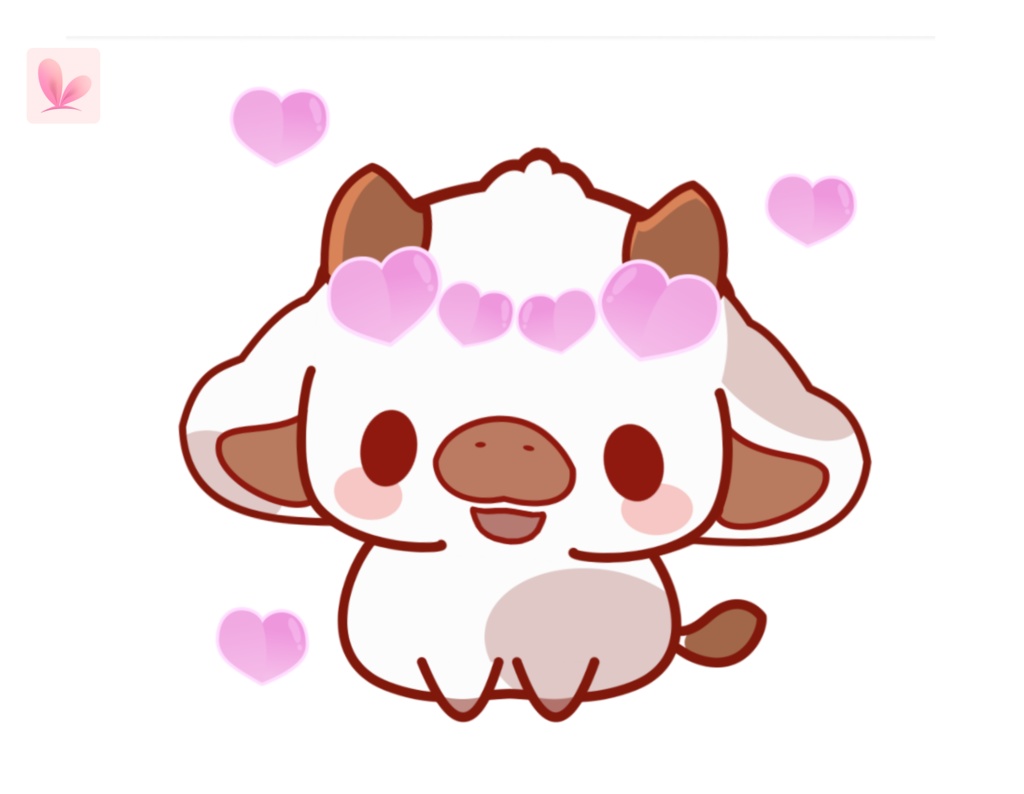 Kawaii Cow Vtuber Model Premade, Ready To Use Vtuber Model, Vtuber Model and Rigging, Premade vtuber for Twitch and Youtube, 2d vtuber