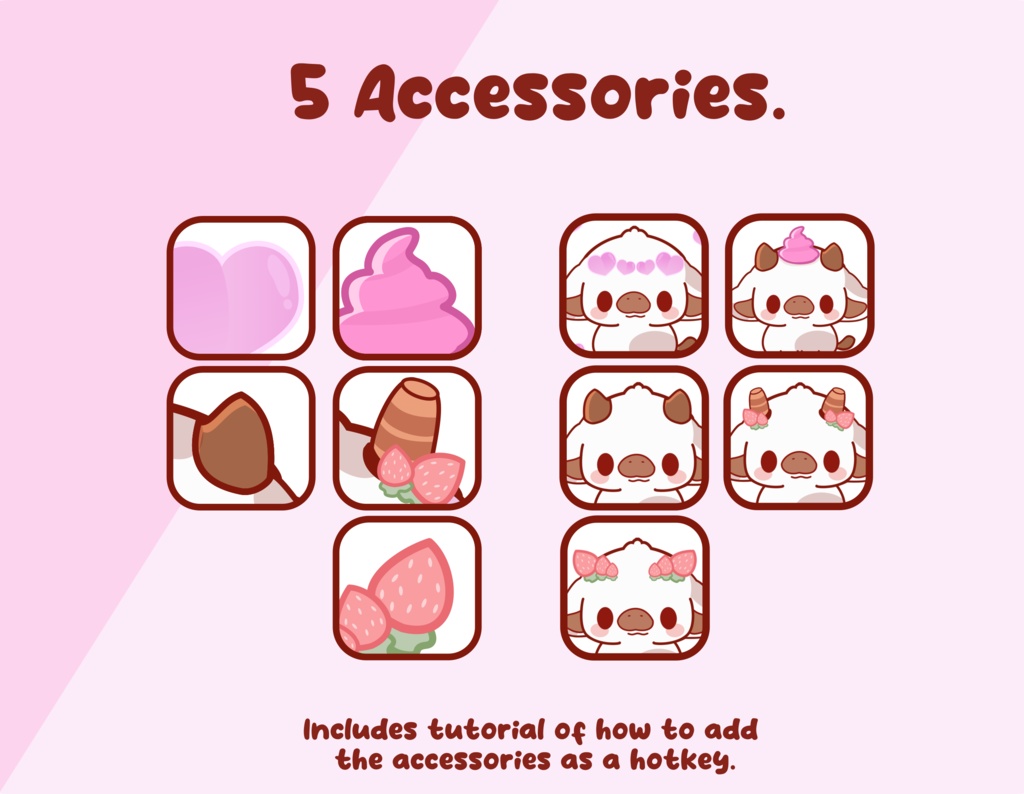 Kawaii Cow Vtuber Model Premade, Ready To Use Vtuber Model, Vtuber Model and Rigging, Premade vtuber for Twitch and Youtube, 2d vtuber