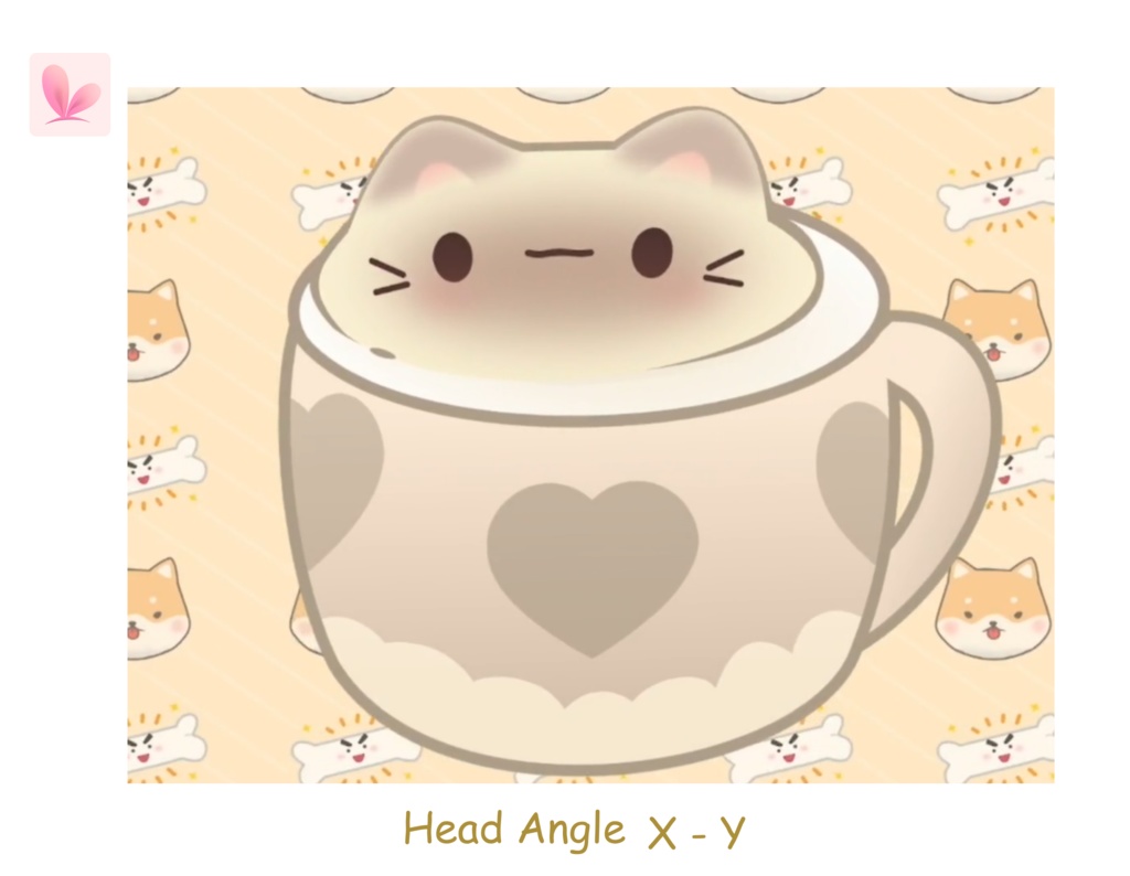 Bouncy Cup Kitty Vtuber Model Premade, Ready To Use Vtuber Model, Vtuber Model and Rigging, Premade vtuber for Twitch and Youtube, 2d vtuber