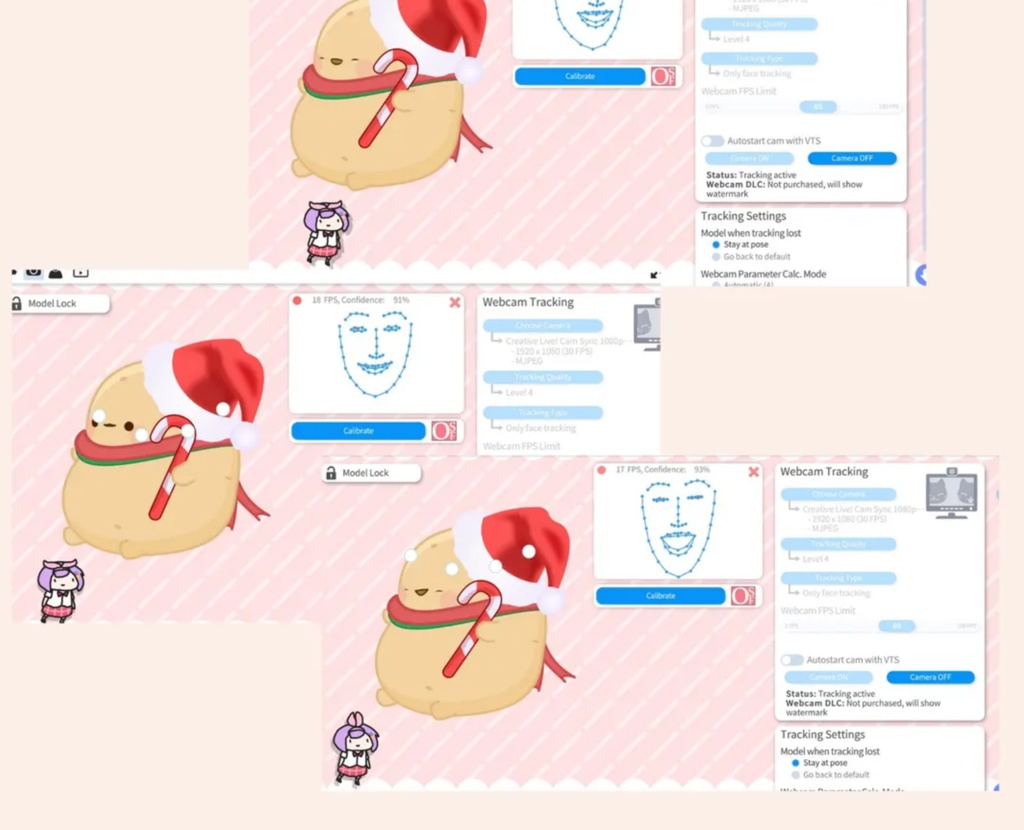 Christmas Kawaii Potato Vtuber Model Premade, Ready To Use Vtuber Model, Vtuber Model and Rigging, Premade vtuber for Twitch and Youtube