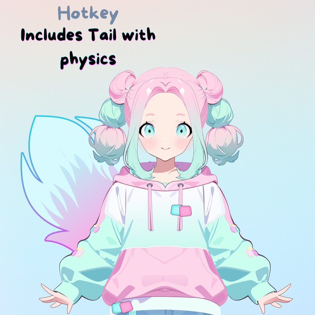 Pastel Girl Vtuber Model Premade, Ready To Use Vtuber Model, Vtuber Model and Rigging, Premade vtuber for Twitch and Youtube, 2d vtuber
