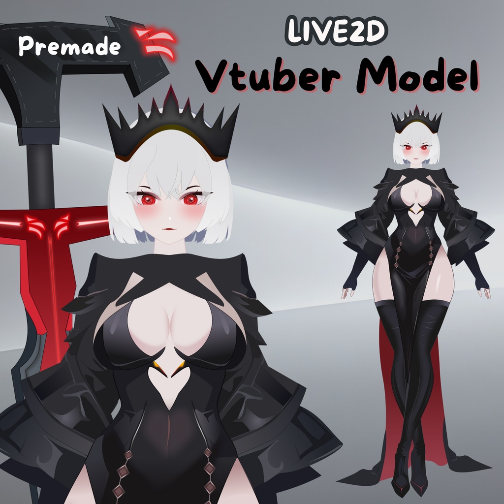 Premade Vtuber Model Full Body, Female Vtuber Model, Ready to Use Vtuber Model, Live2d Model, Rigged premade vtuber model, female Vtuber