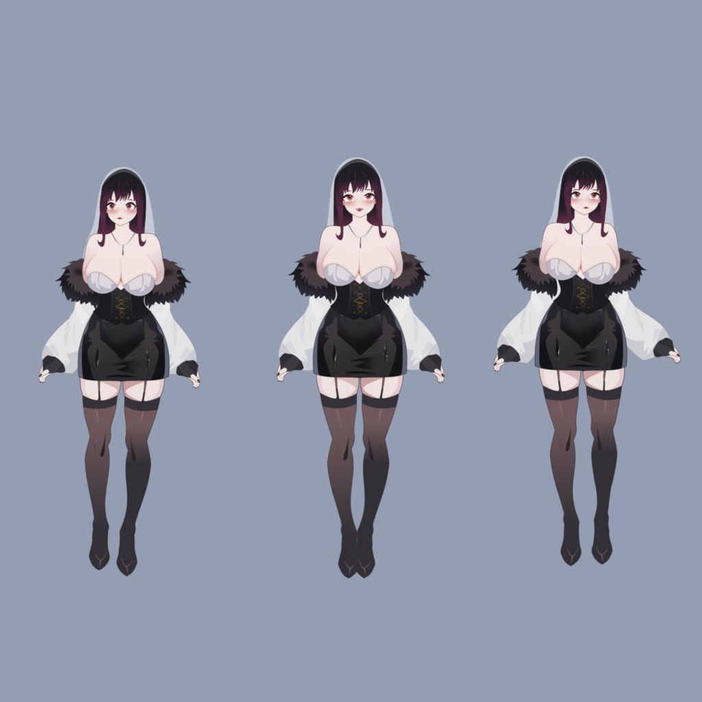Free Premade Vtuber Model Full Body, Female Vtuber Model, Ready to Use Vtuber Model, Live2d Model, Rigged premade vtuber model, female Vtuber