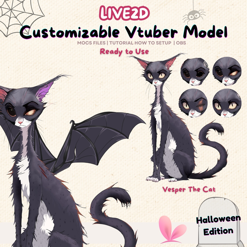 Customizable Vtuber Model Premade, Ready To Use Vtuber Model, Vtuber Model and Rigging, Premade vtuber for Twitch and Youtube