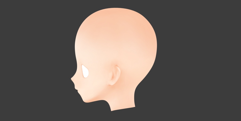 【3Dモデル】素体 F-Type_001 「顔ですね」 Texture付き、Topologyバッチリ!