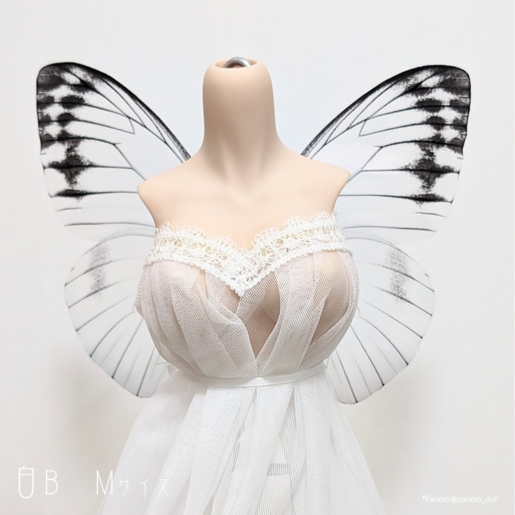 蝶の羽根 白系B S+/M/L