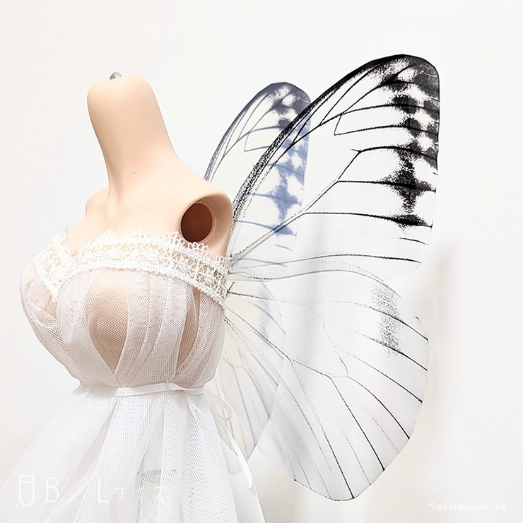 蝶の羽根　白系B S+/M/L