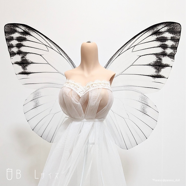 蝶の羽根 白系B S+/M/L