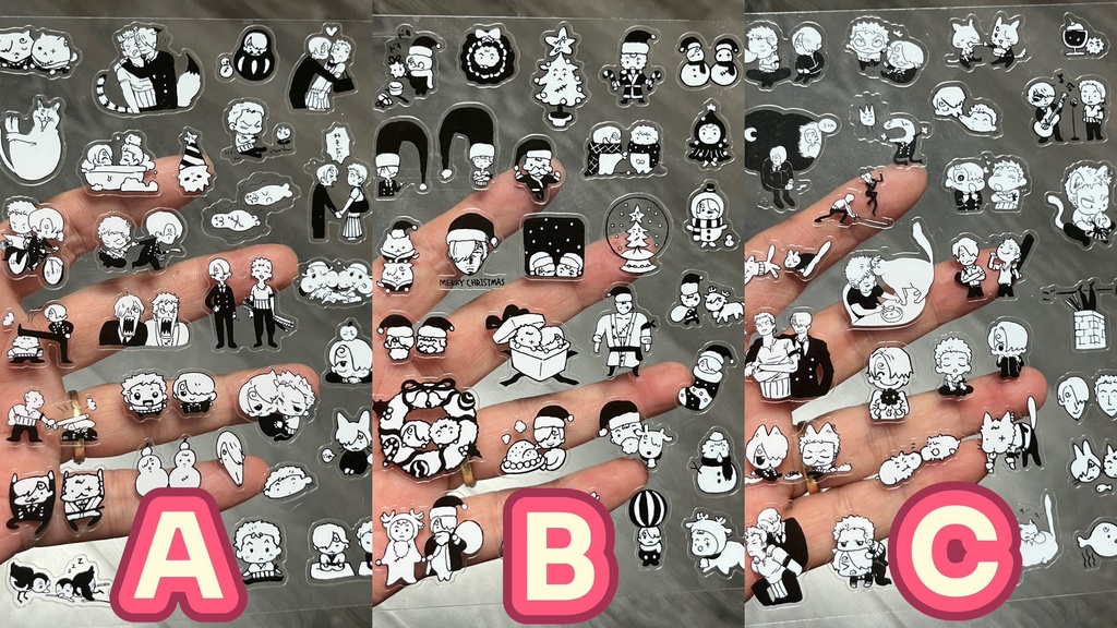 透明シール 3種類