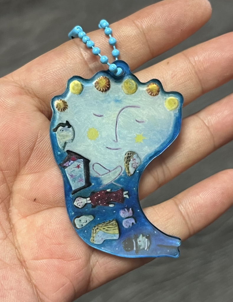 オリジナル油画 アクリルキーホルダー4種類