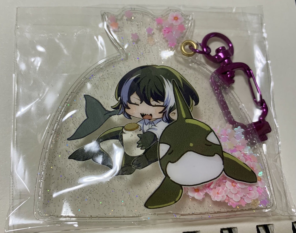 シャチっとシャカシャカキーホルダー