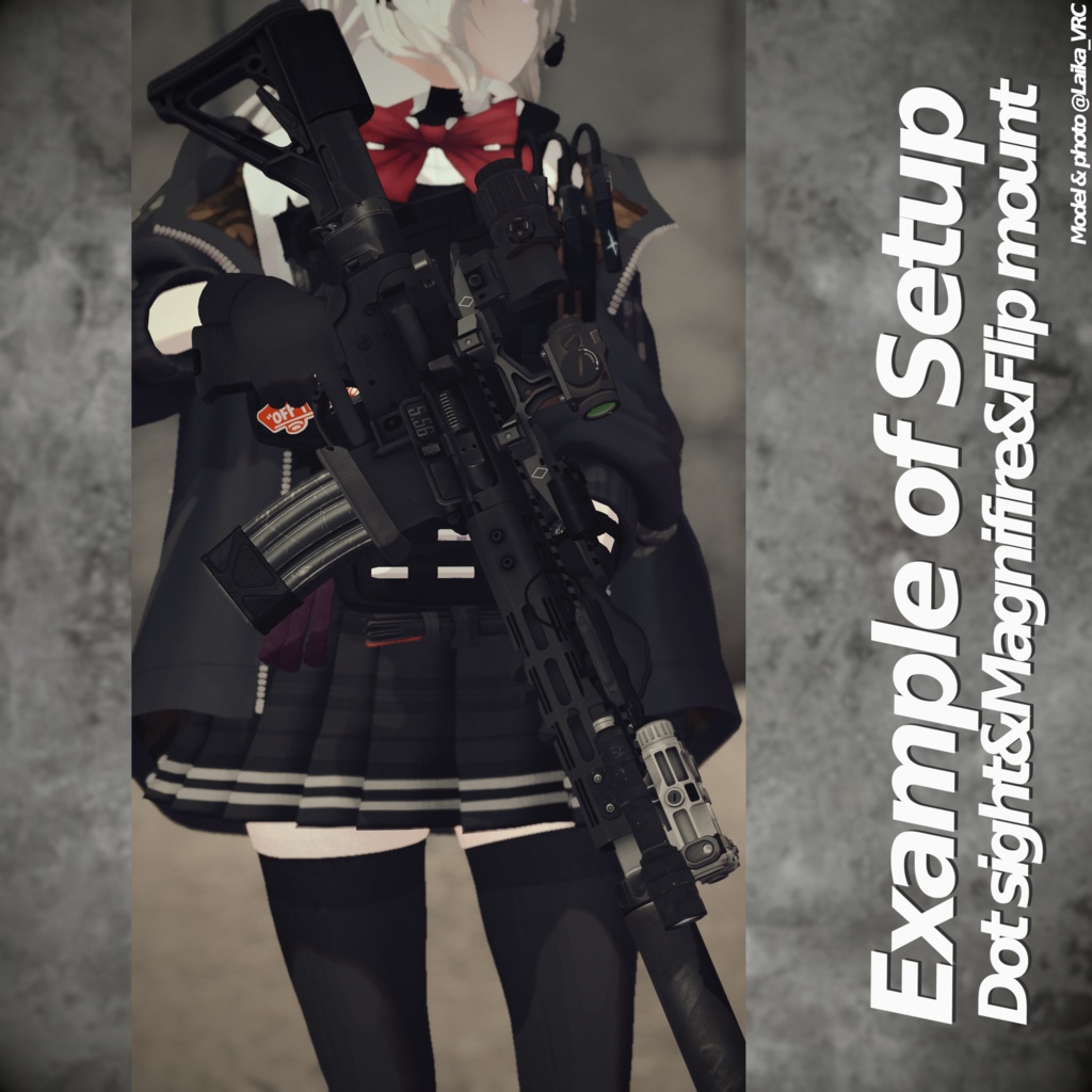 3Dモデル モジュラーハイマウント&チークライザー セット