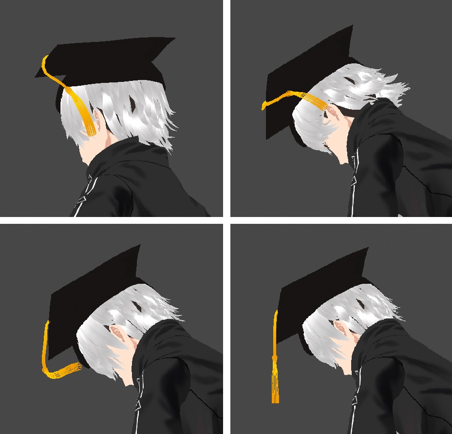【VRoid】Graduation Cap 卒業帽 (made in v1.7)
