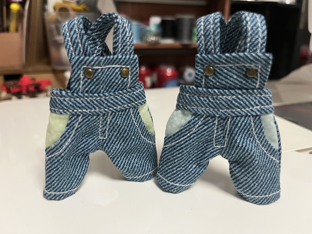 サロペット(サックス/水玉ポッケ)