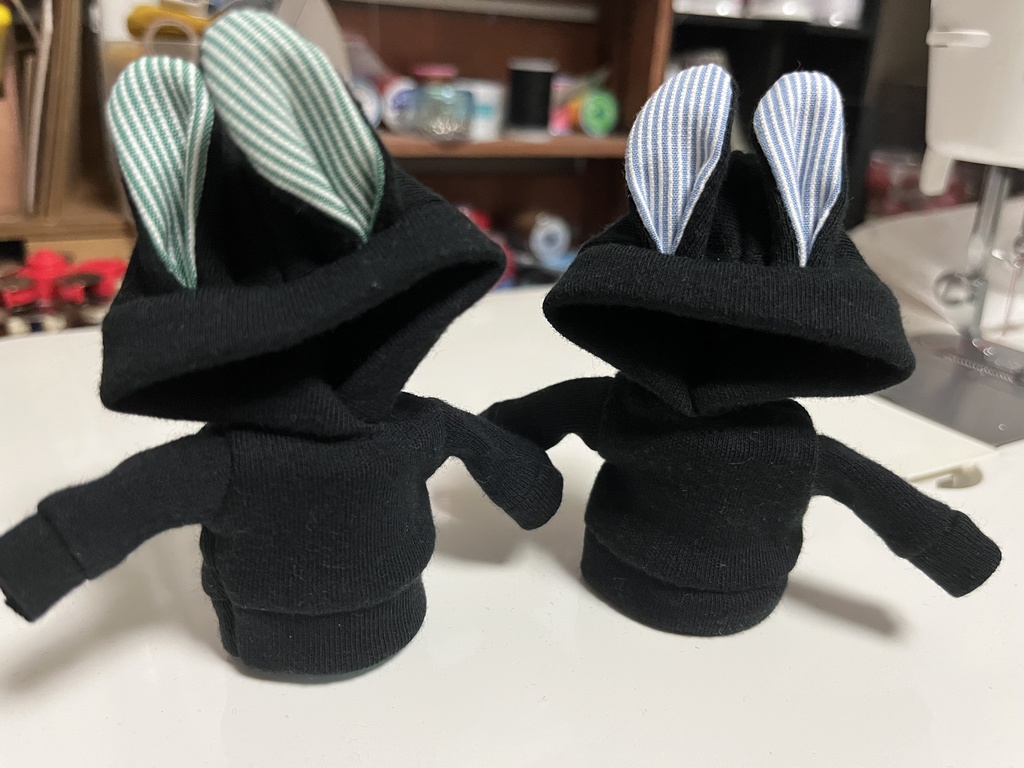 うさみみさんパーカー(ストライプ)