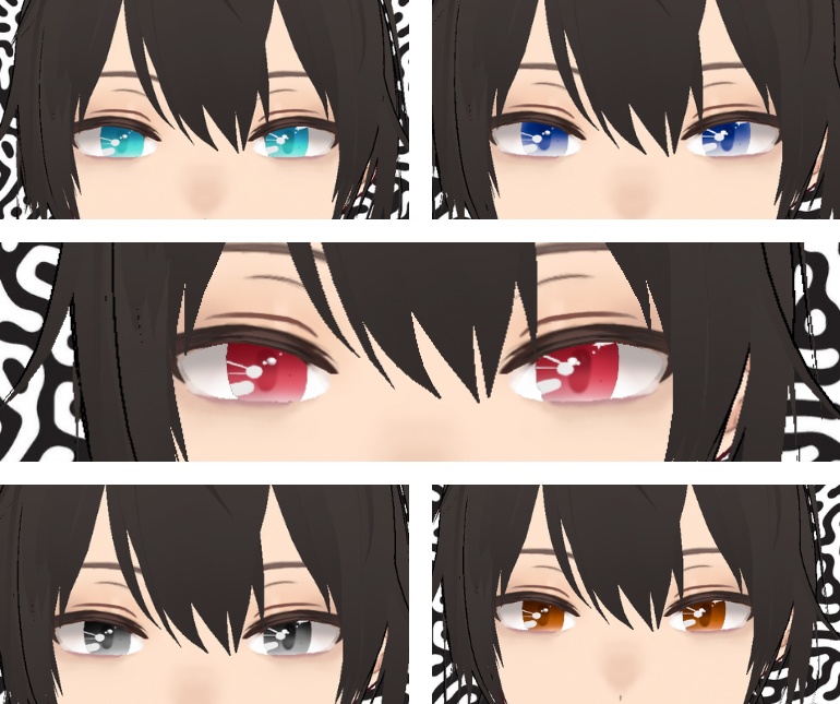 5色の目のテクスチャが無料!