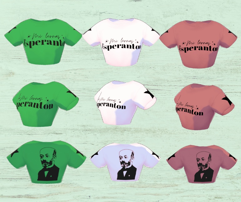 ☆Esperanto Mini Tshirts FREE!