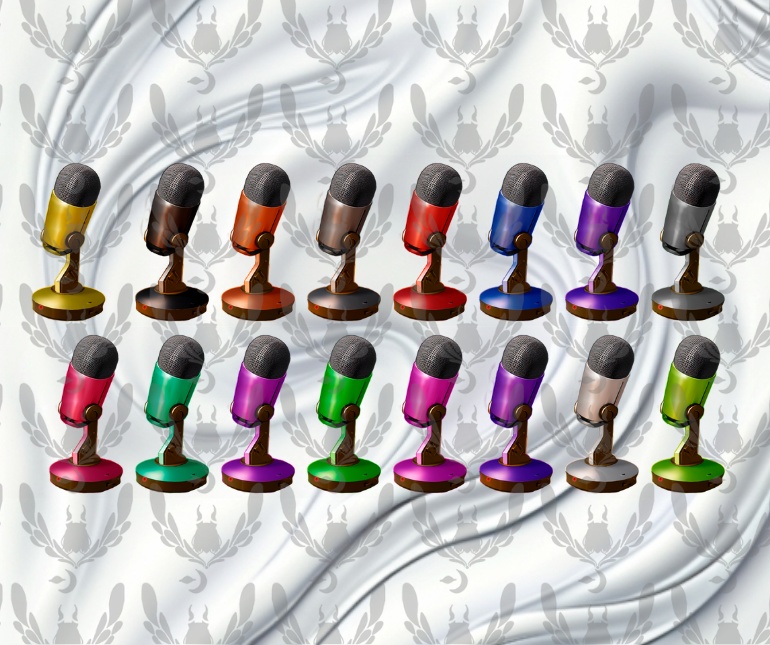 Elegant Microphone - Vtuber Asset 2D