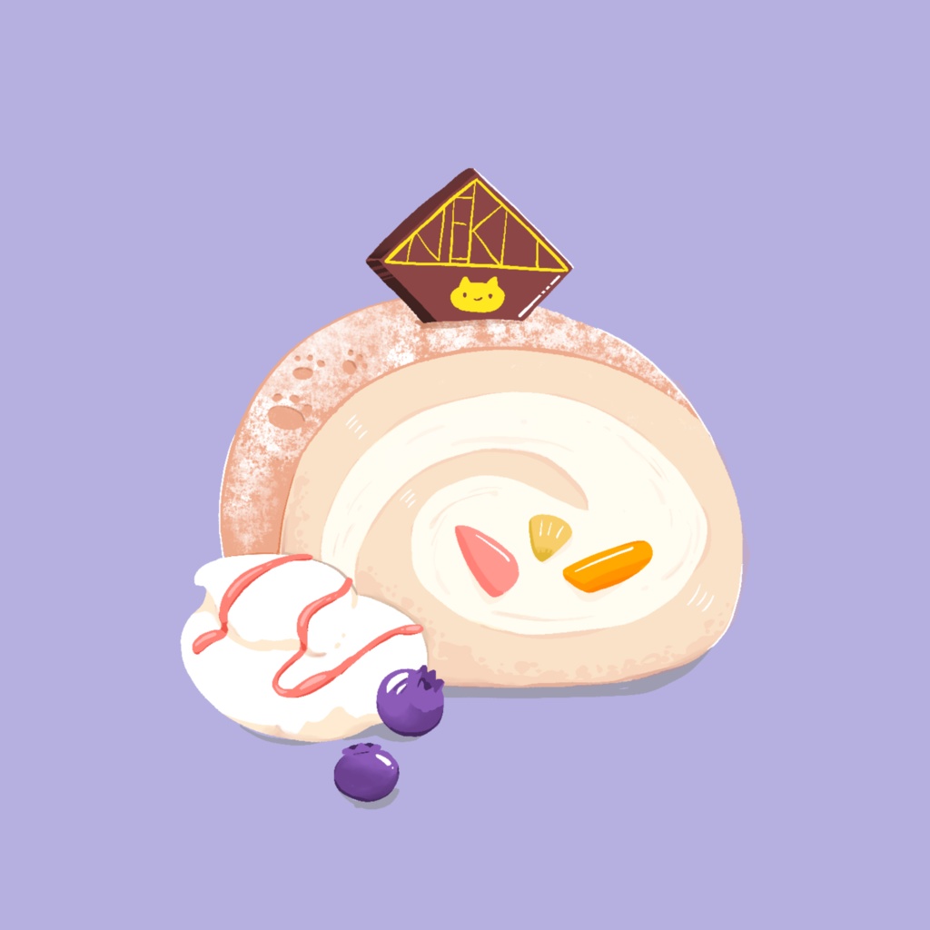 キャンバスプリント<ふかふかロールケーキ>