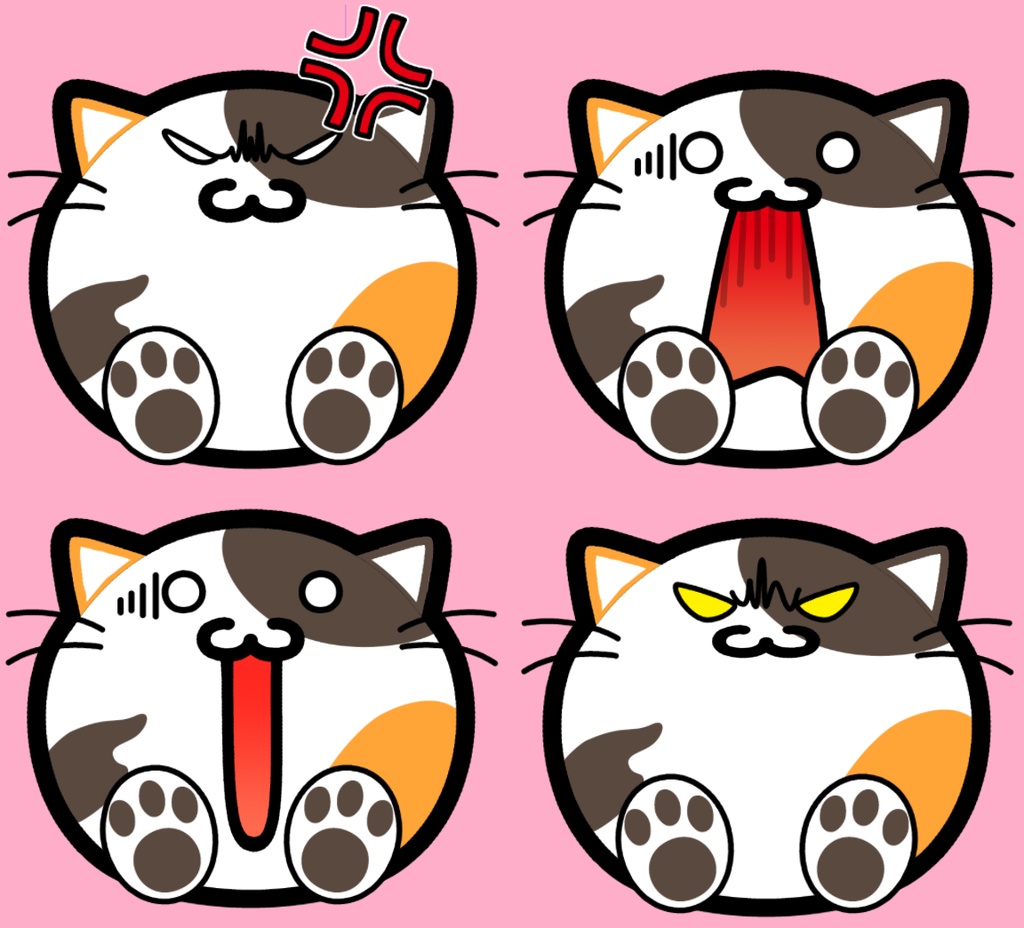 【フリー】Live2D モデル みけねこ007【VTuber、配信用無料アバター】