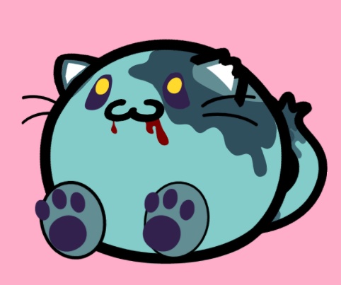 【フリー】Live2D モデル ぞんびねこ032【VTuber、配信用無料アバター】