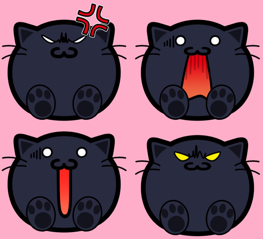 【フリー】Live2D モデル くろねこ043【VTuber、配信用無料アバター】