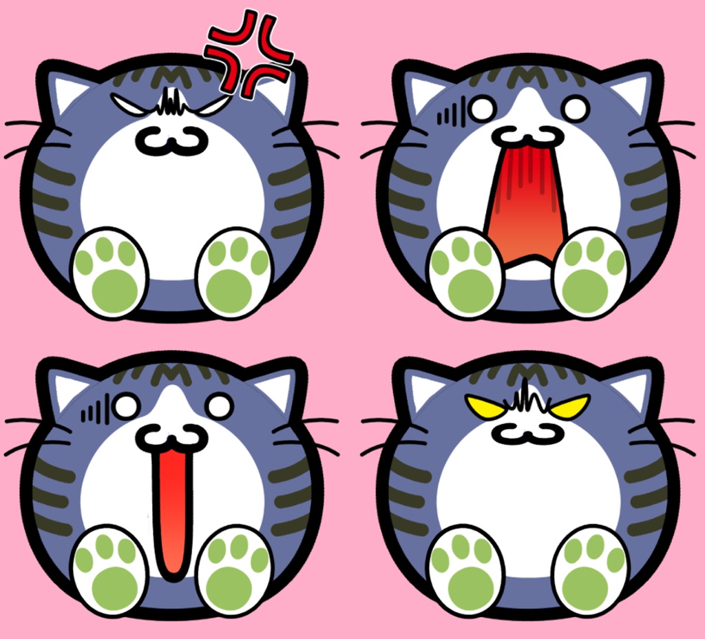 【フリー】Live2D モデル さばとらねこ000【VTuber、配信用無料アバター