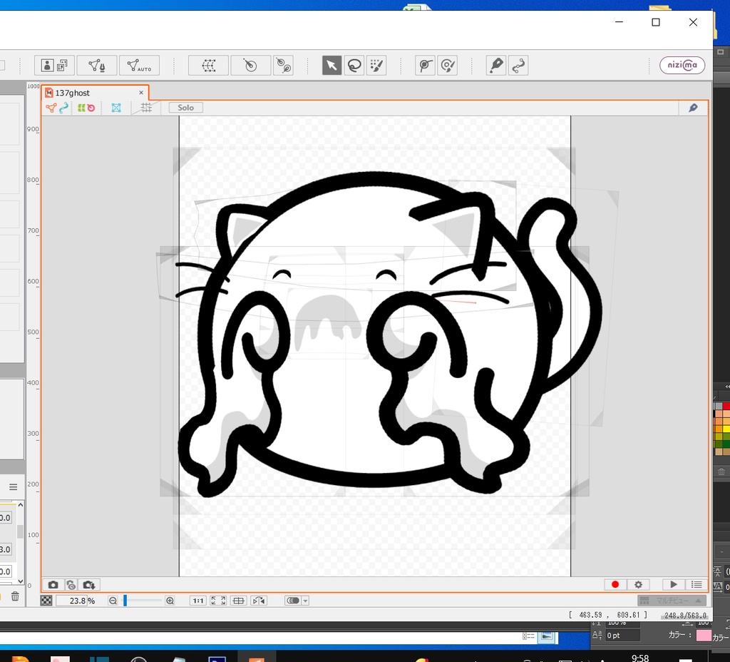 【フリー】Live2D モデル ゆーれいねこ137【VTuber、配信用無料アバター】