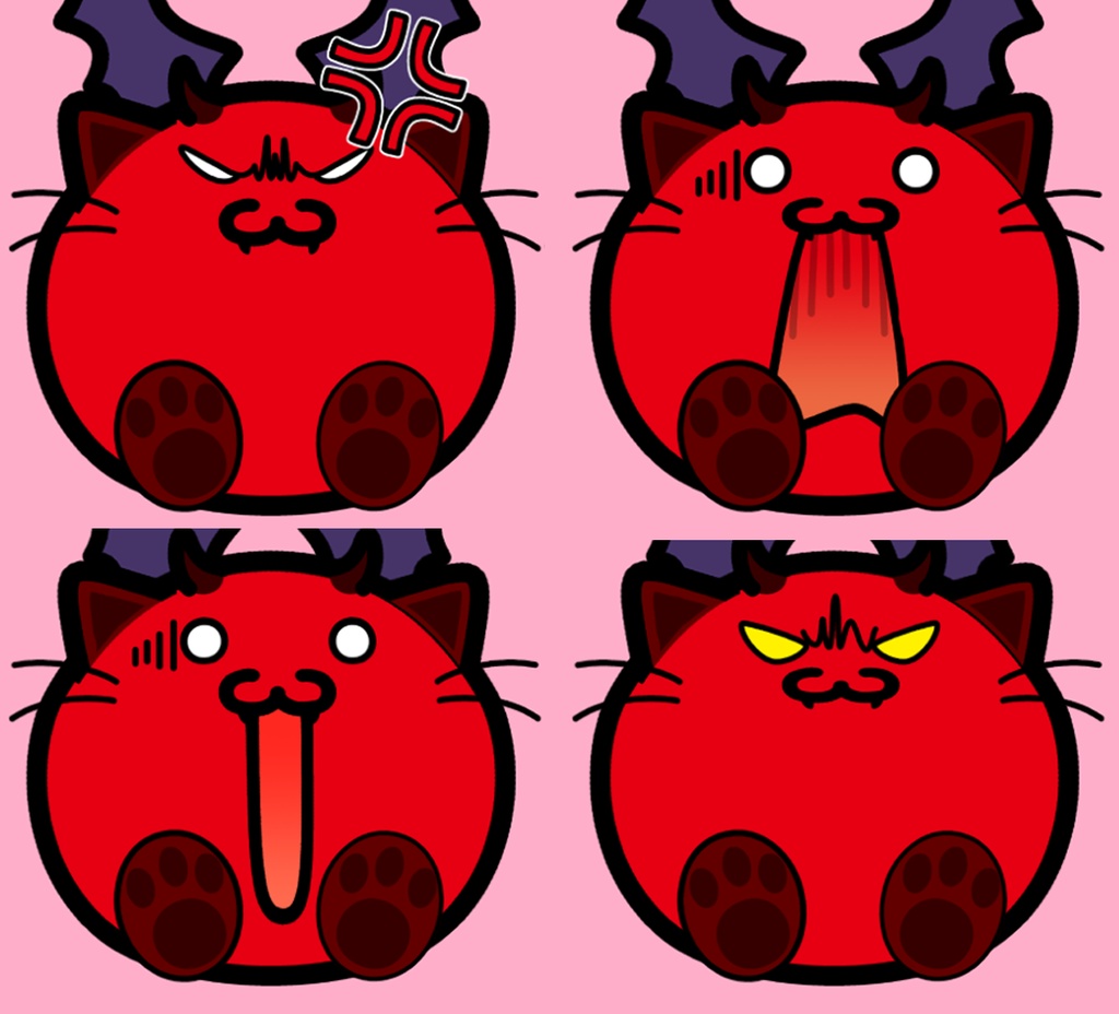 【フリー】Live2D モデル でびねこ059【VTuber、配信用無料アバター】