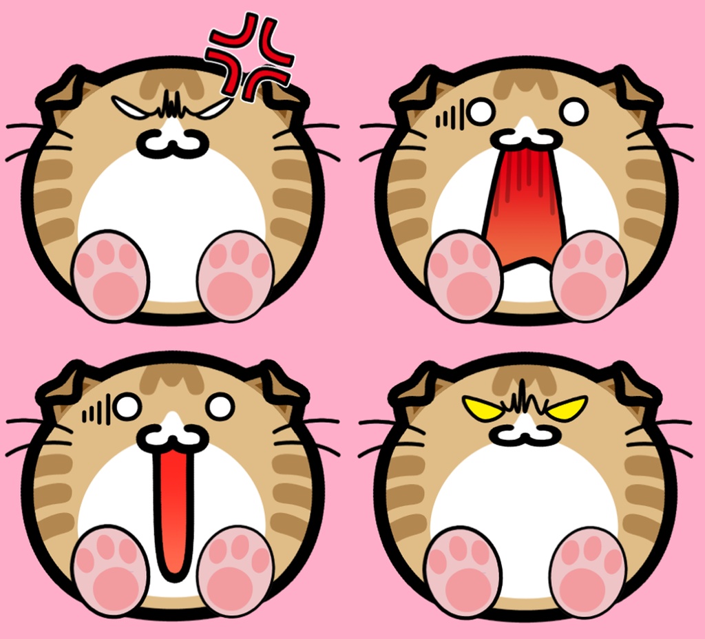 【フリー】Live2D たれみみねこ054【VTuber、配信用無料アバター】