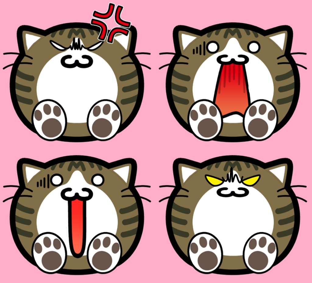 【フリー】Live2D モデル 茶とらねこ002【VTuber、配信用無料アバター】