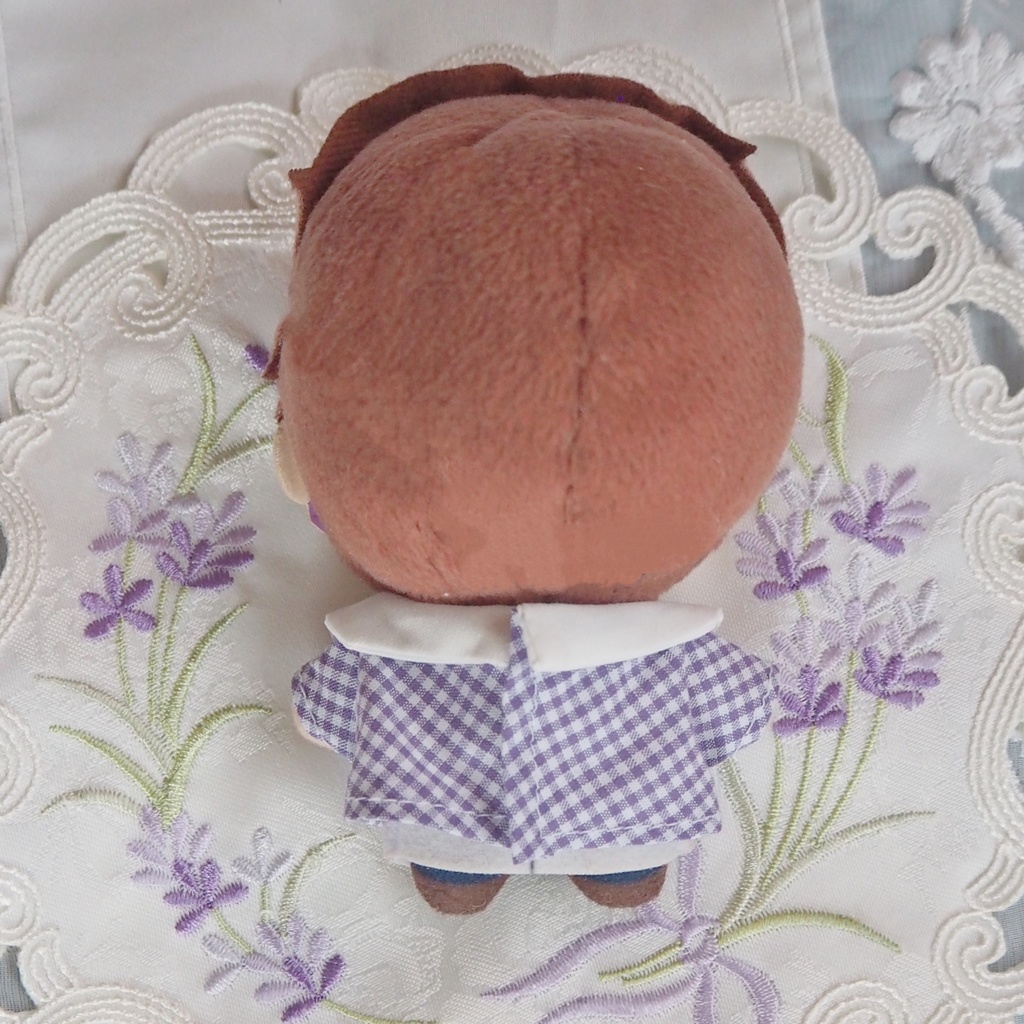 ラベンダーの刺繍シャツ