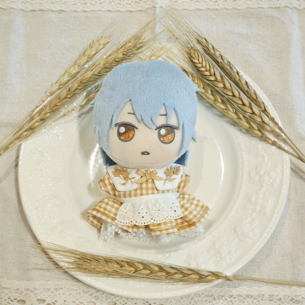 麦の刺繍ワンピース