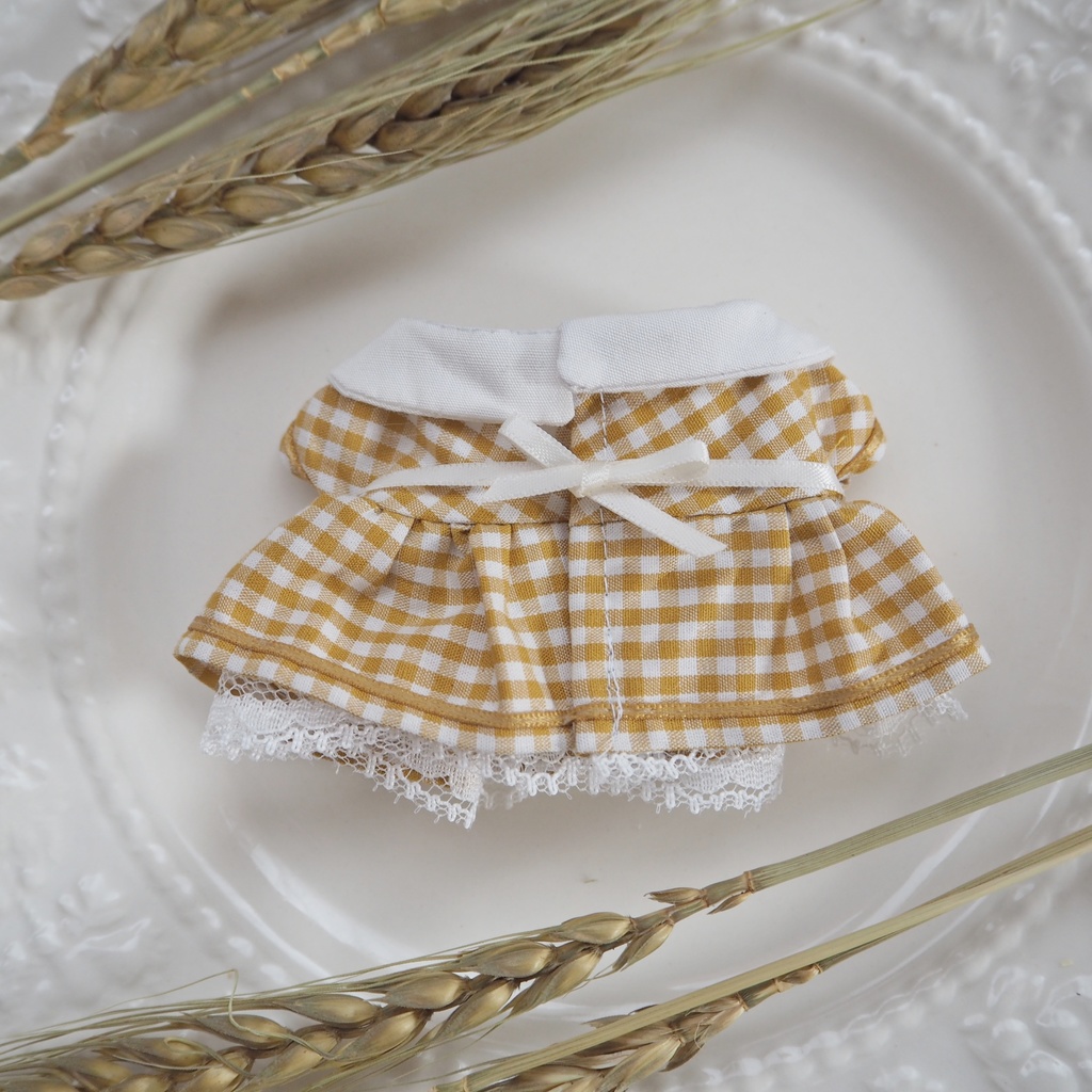 麦の刺繍ワンピース