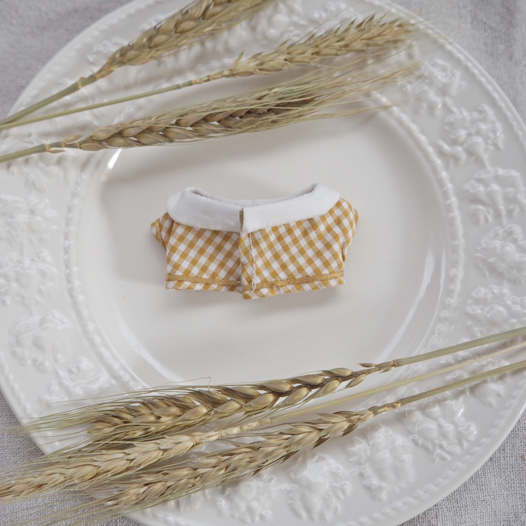 麦の刺繍シャツ