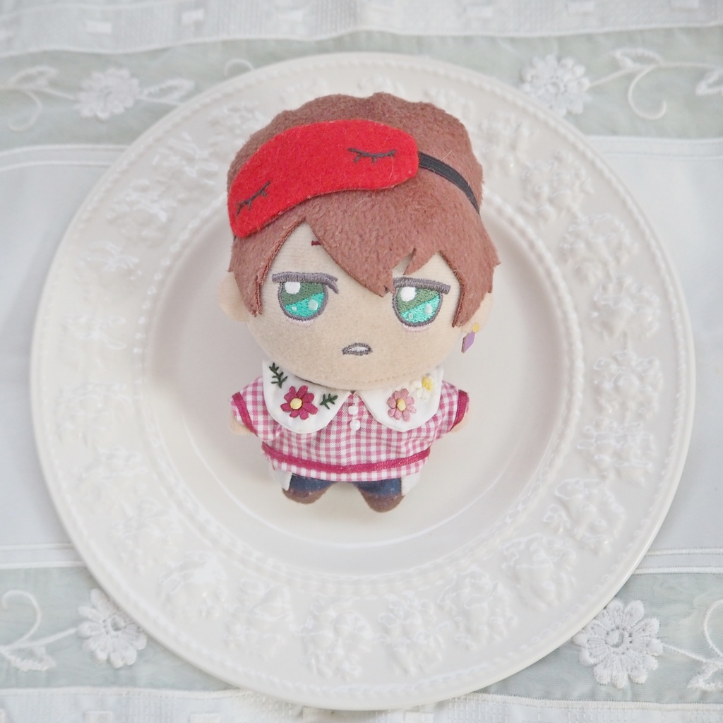 コスモスの刺繍シャツ