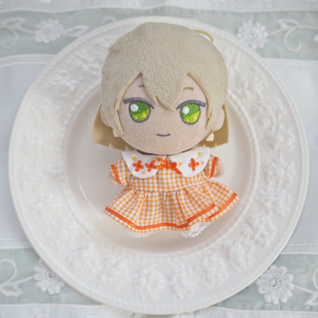 金木犀の刺繍ワンピース