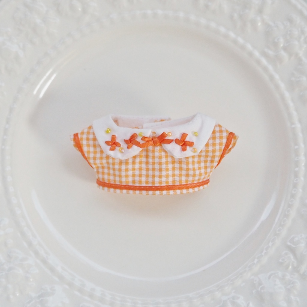 金木犀の刺繍シャツ