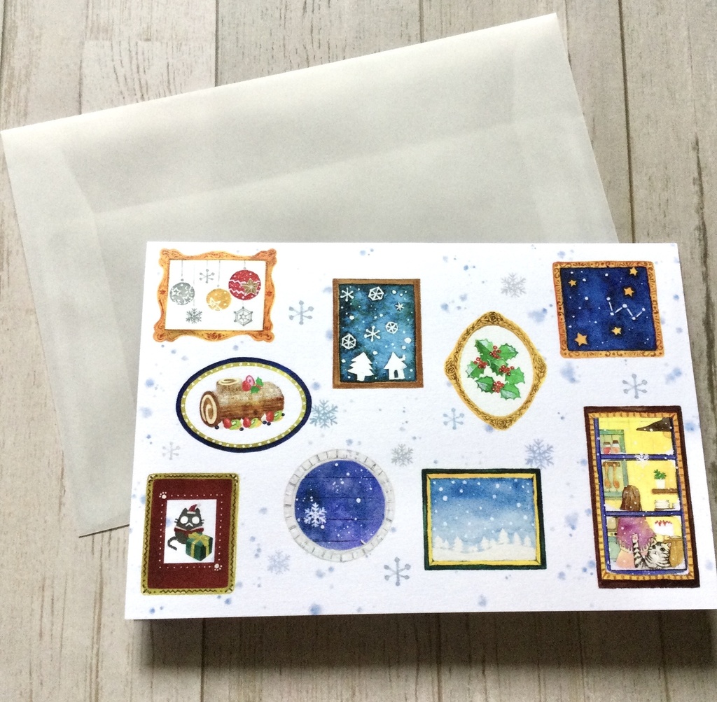 冬の美術館　クリスマスカード