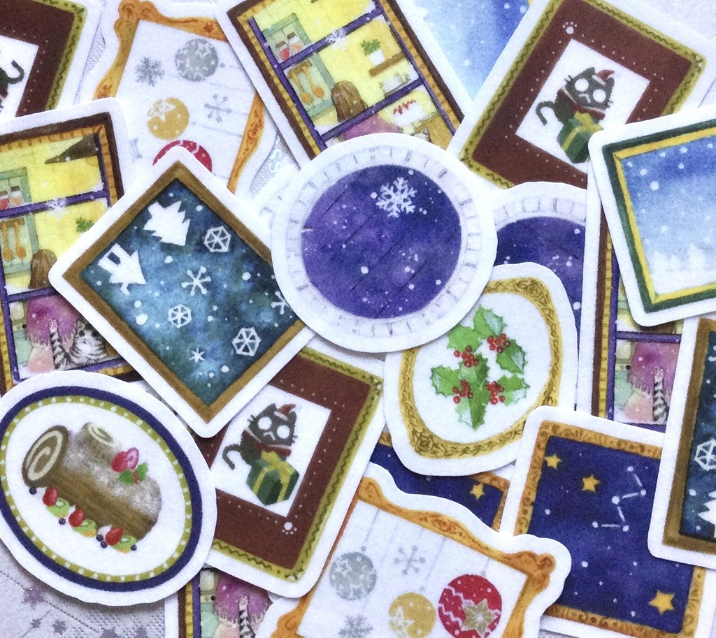 冬の美術館　フレークシール