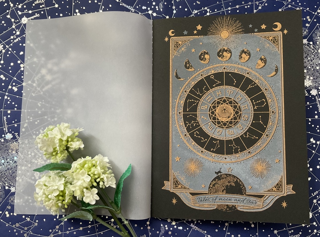 月と星の物語 リソグラフ印刷ノート