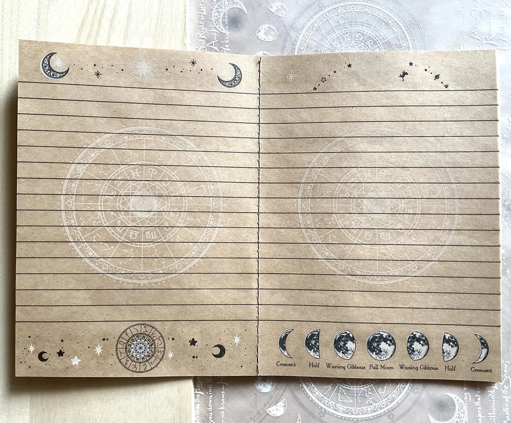 月と星の物語 リソグラフ印刷ノート