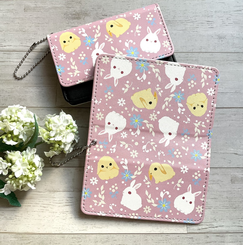 白うさぎとロップイヤー　ミニ財布