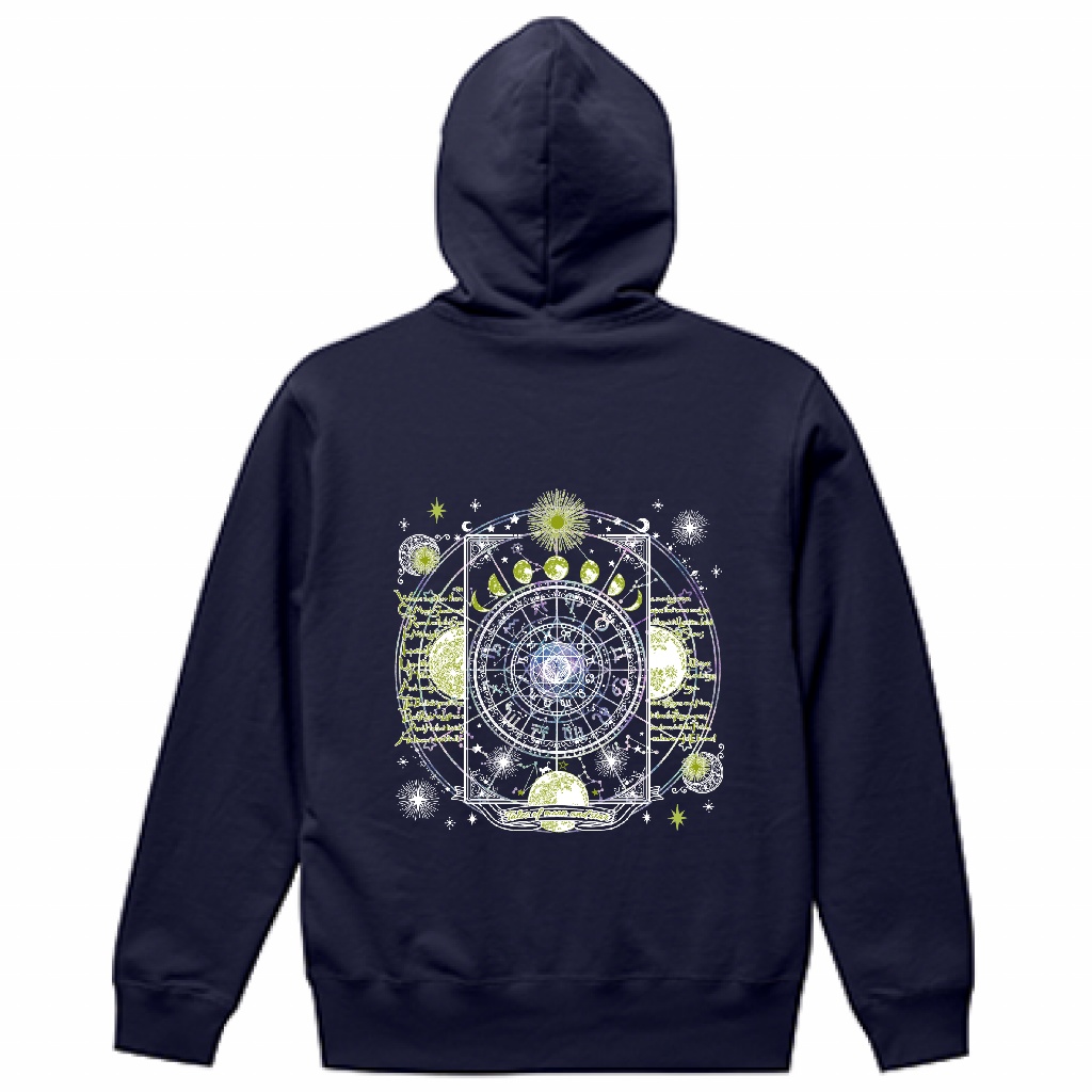 スウェットプルオーバーパーカー 月と星の物語