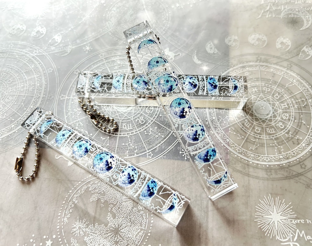 蒼い月と星の夜　ホテルルームキーアクキー