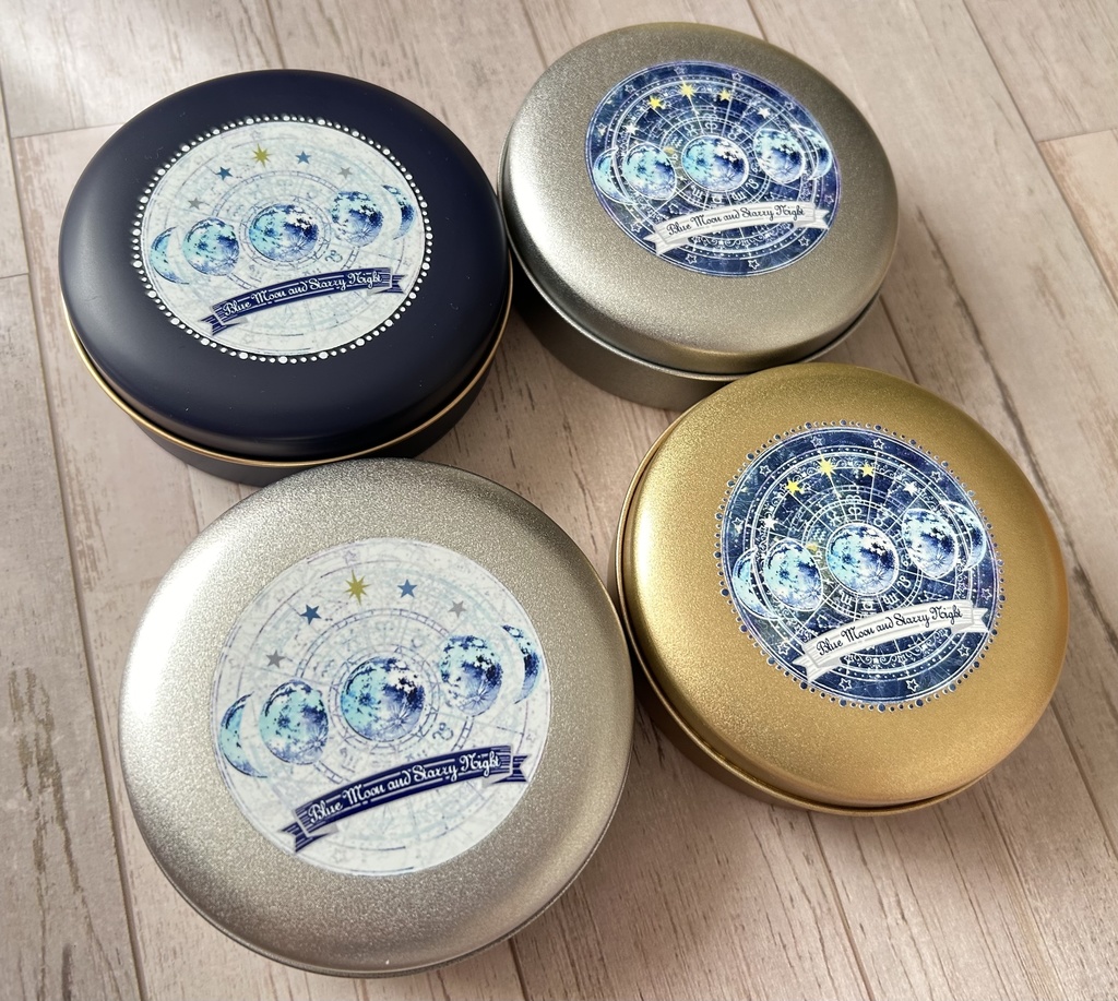 蒼い月と星の夜 缶ケースセット