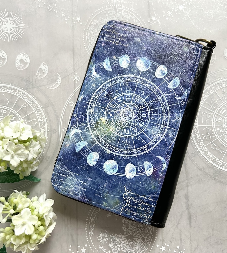 蒼い月と星の夜　コインパスケース