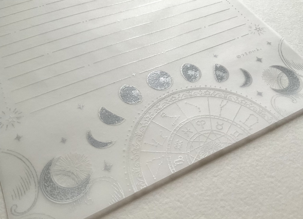 白銀の星月夜 レターセット