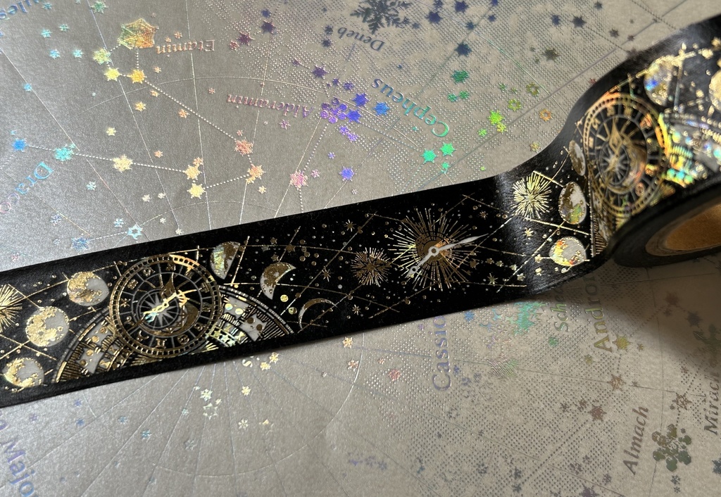 【ラスト】星月詠みの果てない夜 箔押しマステ