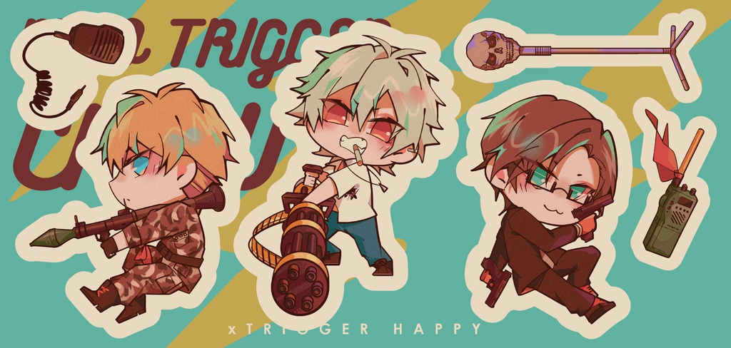 Buster Bros!!! & Mad Trigger Crew ステッカー(カット無し)